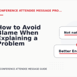 How to Avoid Blame When Explaining a Problem in Conference Attendee Message English