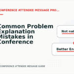 Common Problem Explanation Mistakes in Conference Attendee Message English